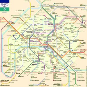Mapa Metro de París