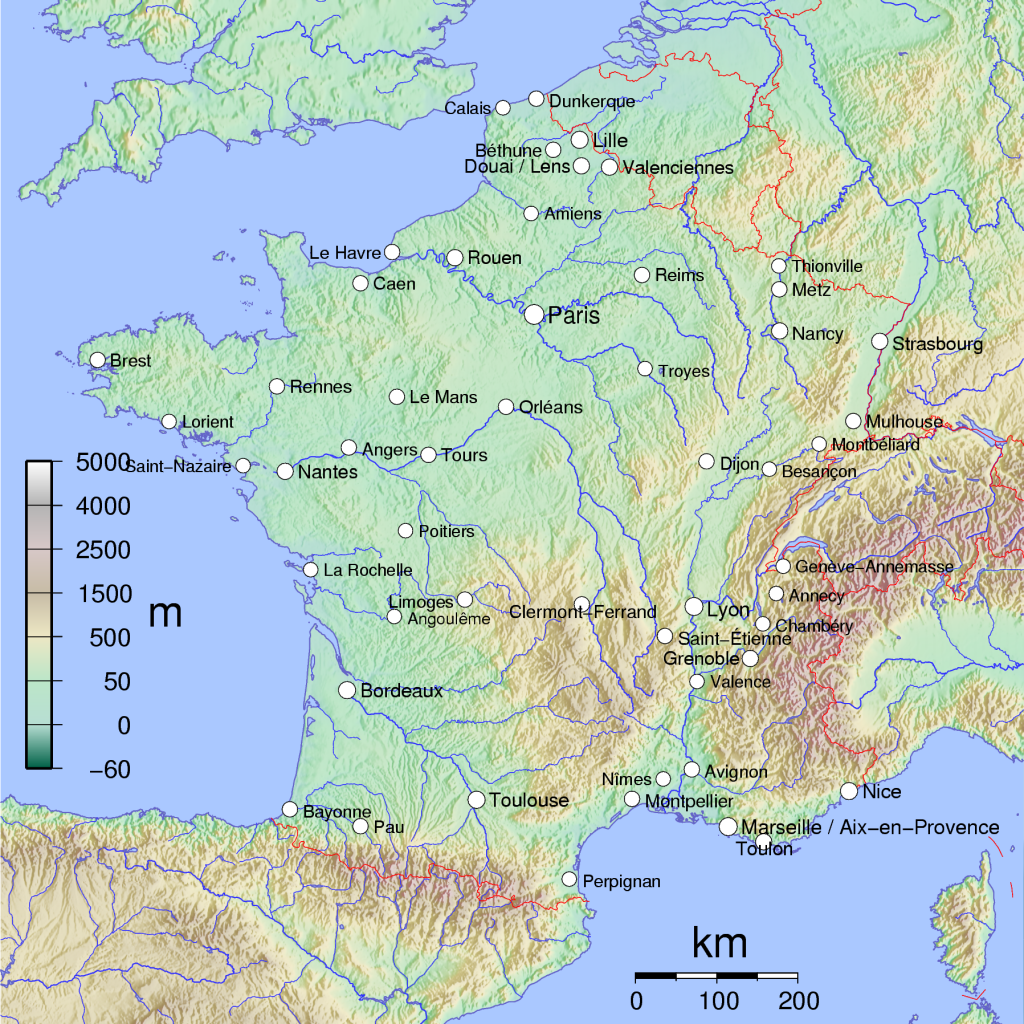 Mapa de Francia - Viajar a Francia