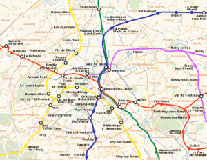 Mapa del RER de París