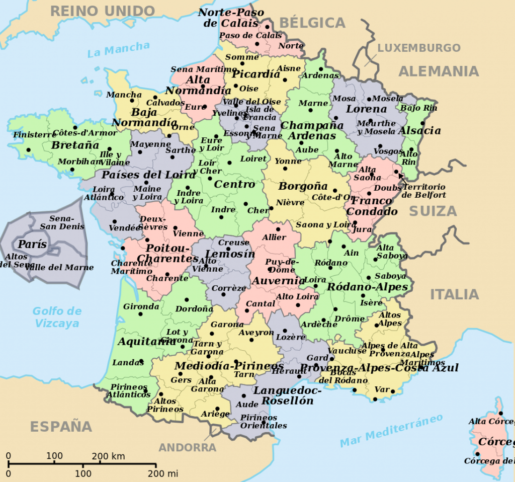 Mapa De Francia Viajar A Francia